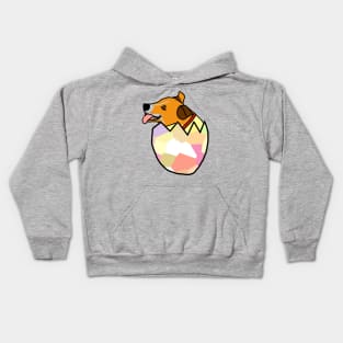 Jack Russell Hatches from Easter Egg Kids Hoodie